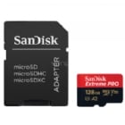 Tarjeta MicroSD SanDisk Extreme Pro de 128GB (A2, U3, V30, Clase 10, Con Adaptador SD)
