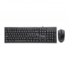 Kit Teclado + Mouse Philco K4500 (Alámbrico, 1.200dpi, Negro)