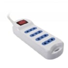 Zapatilla Alargadora Philco XT30 4 Enchufes (3 metros, 10A, Switch On/ Off, Blanco)