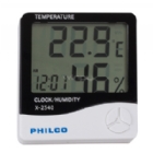 Reloj Digital Philco con Termómetro (12/24 horas, Calendario, Alarma)
