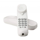 Teléfono Fijo Uniden AS-7101 (Botones Grandes, Cable Espiral, Blanco)