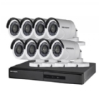 Kit DVR + 8 Cámaras Bullet Hikvision  8 Canales (720p, HDD 1TB, 1U, H.265 Pro+)