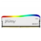 Memoria Kingston Fury Beast White RGB de 8GB (DDR4, 3600MHz, CL17, Non-ECC Unbuffered, DIMM)