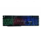 Teclado Gamer GameMax K207 Iluminación LED (Semi-Mecánico, Negro)