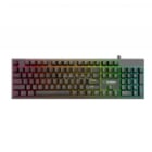 Teclado Gamer GameMax KG901 Iluminación LED (Semi-Mecánico, Anti-Ghosting, Español, Negro)