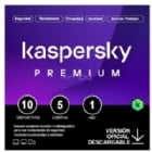 Licencia Antivirus Kaspersky Premium + Soporte (10 Dispositivos, 5 Cuentas, 1 año, Descargable)