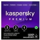 Licencia Antivirus Kaspersky Premium + Soporte (3 Dispositivos, 2 Cuentas, 1 año, Descargable)