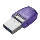 Pendrive Kingston DataTraveler microDuo 3C de 128GB (USB 3.2, USB-C, Morado)