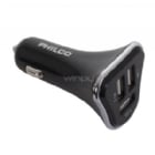 Cargador para Auto Philco 2.4 A (USB-A x3 , Negro)