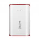 Batería Externa Wesdar S13 de 6.000 mAh (USB-A x2, Blanco/ Rojo)