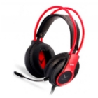 Audífonos Gamer Wesdar GH6 (Jack 3.5mm, LED Multicolor, Negro/Rojo)