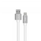 Cable Wesdar T9 de USB-A a microUSB (1 metro, Blanco/Gris)