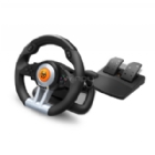 Volante y Pedales Krom Gaming K-Wheel (USB, PC/PS3/PS4/ Xbox One, Negro)