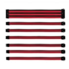 Kit Cables de Extensión Cooler Master Conector Universal (30 cm, 16 AWG, Rojo/ Negro)
