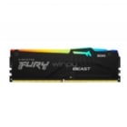 Memoria RAM Kingston FURY Beast Black RGB de 16GB (DDR5, 5200MHz, CL40, 1.25V, DIMM)