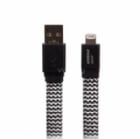 Cable Lightning Mobile Gear de 1 metro (Trenzado, Negro/Blanco)