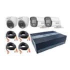 Kit Video Seguridad Hikvision DVR de 4 Canales+2 Cámaras Bullet+2 Cámaras Turret+SSD de 300GB