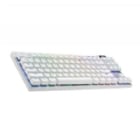 Teclado Mecánico Logitech G Pro X TKL (Switch GX Brown Tactile, LIGHTSPEED, Inglés, Blanco)