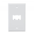Placa Frontal Panduit Mini-Com (Salida &uacute;nica, 2 puertos, Blanco)