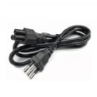 Cable de Poder Tipo Trébol de 1 metro (Negro)