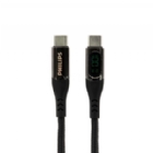Cable USB-C Philips con Pantalla (1.2 metros, Negro)