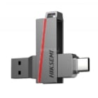 Pendrive Hiksemi Dual Slim de 64GB (USB-C, USB-A, hasta 150MB/s, Gris)