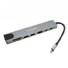 Adaptador Multipuerto HUB Philco USB-C (USB-A, USB-C, HDMI, DP, Ranura SD, Ethernet)