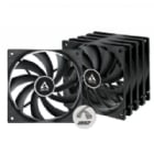 Pack de 5 Ventiladores Arctic F12 PWM PST (120mm, 1350rpm, Negro)