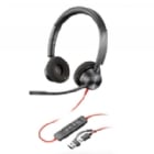 Audífonos Poly Blackwire 3320 (Certificación Ms Teams, USB-C, Adaptador USB-A)