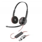 Audífonos Poly Blackwire 3220 (USB-C, Adaptador USB-A)