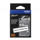 Cinta de Etiquetas Brother HSE-221E (9 mm, Negro sobre Blanco)