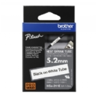 Cinta de Etiquetas Brother HSE-211E (29 mm x 15,2 m, Negro sobre Blanco)