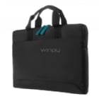 Bolso Tucano Smilza para Notebooks de 14“ (Interior Acolchado, Super Slim, Negro)