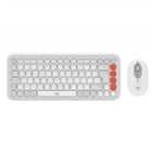 Kit Teclado + Mouse Logitech POP Icon (Bluetooth, Español, Blanco/ Naranja)