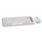 Kit Teclado + Mouse Logitech POP Icon (Bluetooth, Español, Blanco/ Naranja)