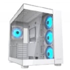Gabinete Gamer Cougar FV150 RGB White (ATX, Vidrio Templado Panorámico, 4 ventiladores)