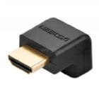 Adaptador HDMI Curvo UGREEN HD112 Down (V2.0, 4K/60Hz, Macho a Hembra, Negro)