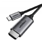 Cable de Video UGREEN USB-C a HDMI (1.5 metros, 4K/60Hz, Full HD/144Hz, Negro/Gris)