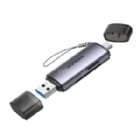 Lector Tarjeta de Memoria UGREEN USB-C/USB-A (SD, MicroSD, Gris)