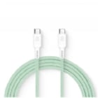 Cable USB-C LOGiiX Vibrance de 1.5 metros (hasta 100W, Verde)