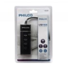 Hub USB 3.0 Philco 4 Puertos con Luz (4×USB-A, cable integrado)