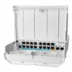 Switch Mikrotik de 18 Puertos (15 Puertos PoE Inverso, 1 Puerto Giga, 2 Puertos SFP, Router L5)