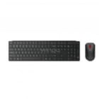 Kit Teclado y Mouse Inalámbrico Lenovo (Dongle USB, 4000dpi, Español, Negro)