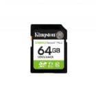 Tarjeta de Memoria SD Kingston Canvas Select Plus de 64GB (UHS-I, U3, Clase 10)