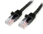 Cable de 5m de red Ethernet Cat5e RJ45 sin traba snagless - Negro - StarTech