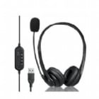 Auricular Clio USB con Micrófono (USB, 20.000Hz, Negro)