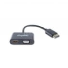 Adaptador Exelink 2 en 1 de Macho a HDMI (4K, VGA Hembra, Negro)