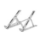 Soporte plegable para Notebooks Exelink (hasta 15kg, Aluminio/Acero, Gris)