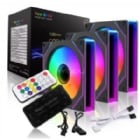 Kit de Ventiladores ESGAMING EZ-A18 ARGB (120mm, 3 unidades, Control, Negro)