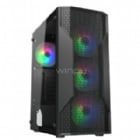 Gabinete Gamer Cougar MX110 RGB (ATX, Vidrio Templado, 4 ventiladores, Negro)